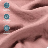 Bare Home Full Sheet Set - Luxury 1800 Ultra-Soft Stonewashed Microfiber - Double Brushed - Deep Pockets - Easy Fit - Breathable Bedding - Sheet Sets & Pillowcases (Full, Stonewashed Dusty Rose) Bare Home
