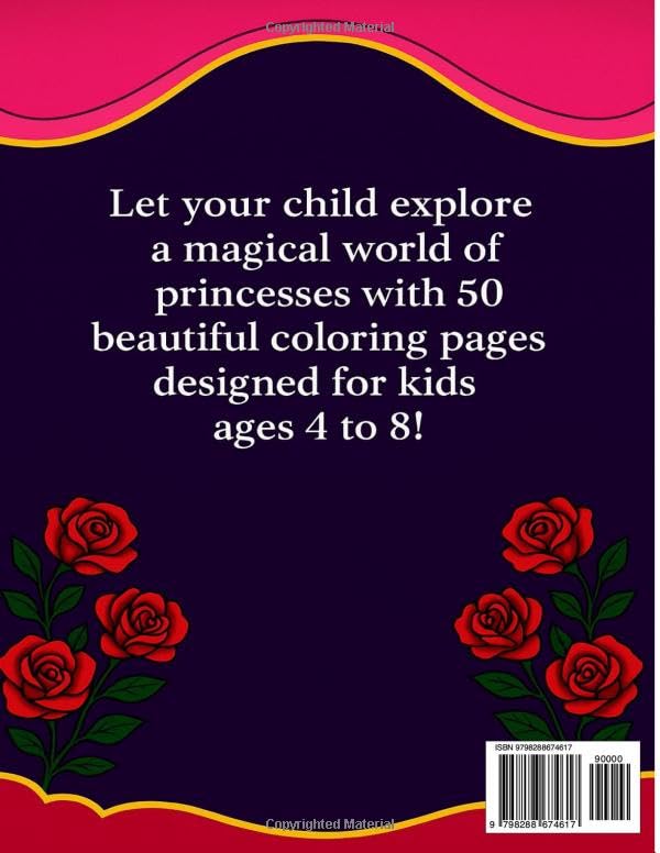 Princesses and Fairies: Coloring Book for Kids Ages 4-8: 50 Beautiful Coloring Pages with Castles, Trees, Flowers, and Magical Scenes WoodArtSupply