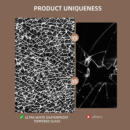 TRJQBCC 74" H Tempered Glass Display Cabinet with LED Lights, 5-Shelf Wooden Curio Storage Cabinet with Tempered Glass Top & Casters, 2 Door Lockable Display Case Bookshelf for Living Room(White) TRJQBCC