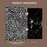 TRJQBCC 74" H Tempered Glass Display Cabinet with LED Lights, 5-Shelf Wooden Curio Storage Cabinet with Tempered Glass Top & Casters, 2 Door Lockable Display Case Bookshelf for Living Room(White) TRJQBCC