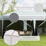 Outsunny 10' x 20' Party Tent, Outdoor Wedding Canopy & Gazebo with Removable Sidewalls, Shade Shelter for Events, BBQs, White Outsunny