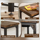 Tujurich Narrow Entryway Console Table & Sofa Side Table - Industrial Hallway Table for Small Spaces, Behind Couch Table, Multi-Functional Living Room Bedroom Office,Brown, 29.5" x 9.4" x 29.5" Tujurich