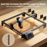 LONGER Laser Engraver Ray5 5000mW Engraver Machine with Air Assist Kit DIY CNC Laser Cutter Tool for Metal Glass Wood Working Area 15.7 "x15.7" with 4-in-1 Rotary Roller Kit Longer