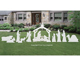FrontYard Originals Complete Medium White Outdoor Nativity Scene FrontYard Originals
