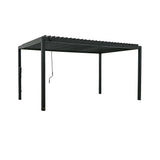 Backyard Discovery Sarasota Steel Louvered Pergola 16 x 10, Outdoor Pergola with Adjustable Roof, Sun and Rain Protection, Easy Installation Pergola Backyard Discovery