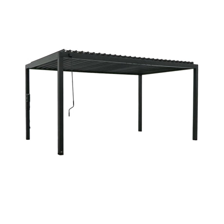 Backyard Discovery Sarasota Steel Louvered Pergola 16 x 10, Outdoor Pergola with Adjustable Roof, Sun and Rain Protection, Easy Installation Pergola Backyard Discovery