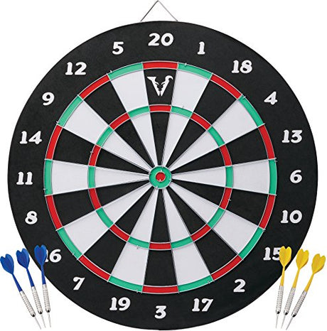 Viper Double Play 2-in-1 Baseball Dartboard with Darts,Black Viper