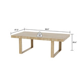 Hitow Dining Table for 8-10 People, 86.6-Inch Rectangular Wood Kitchen Table with Thicken Tabletop, Office Conference Room Table, Dining Room Living Room Table, Wood Color Hitow