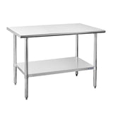 Hally Stainless Steel Table for Prep & Work 30 x 48 Inches, NSF Commercial Heavy Duty Table with Undershelf and Galvanized Legs for Restaurant, Home and Hotel HALLY SINKS & TABLES H