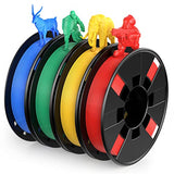 ENTINA 4 Colors PLA 3D Printer Filament Bundle, PLA Filament 1.75 mm for 3D Printers, Dimensional Accuracy +/- 0.02 mm, 200g x 4 Spools Set