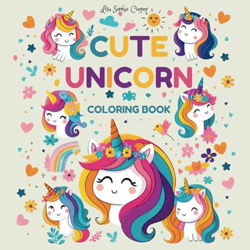 Cute Unicorn Coloring Book: A magic coloring journey