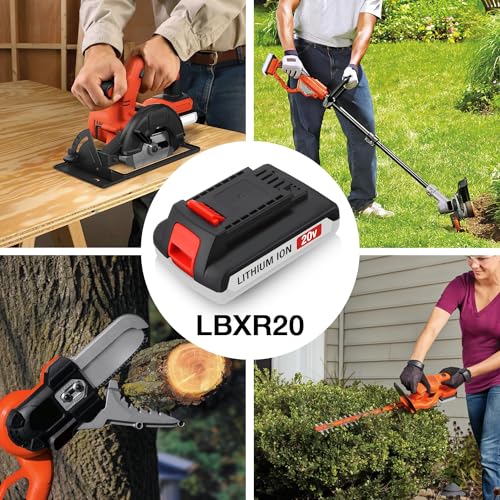 FirstPower 3.6Ah LBXR20 Battery - Repalce for Black and Decker 20v Lithium Battery, Compatible with LBXR20 LB20 LBX20 LBX4020 LB2X4020 Tools (2 Packs) FirstPower