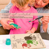 Personalized DIY Flower Handprint Wooden Sign Gifts for Nana & Mom, Customized Mother's Day Wood Wall Art Gift for Grandma & Mama Generic