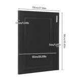 27.5x35 inch Entrance Partition Doors, Pre-standed Wood Partition Doors, Half-Waist Doors, Thick Pine Wood Swinging Door with Strong Door Joints (Black, 27.5 x 35 in) Philipreba