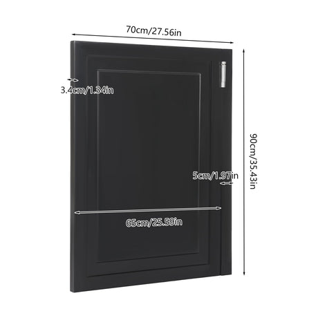 27.5x35 inch Entrance Partition Doors, Pre-standed Wood Partition Doors, Half-Waist Doors, Thick Pine Wood Swinging Door with Strong Door Joints (Black, 27.5 x 35 in) Philipreba
