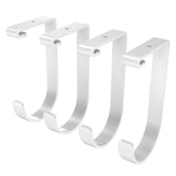 FLEXIMOUNTS 4 Pack Add On Storage Flat Hook Accessory for Garage Ceiling Rack and Wall Shelving, Max Weight Capacity up to 50lbs, White FLEXIMOUNTS