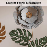FormaCraft Vintage Console Table with Metal Flower Design, 47" Modern Faux Marble Entryway Table, Narrow Gold Sofa Table for Living Room, Hallway, Bedroom FormaCraft