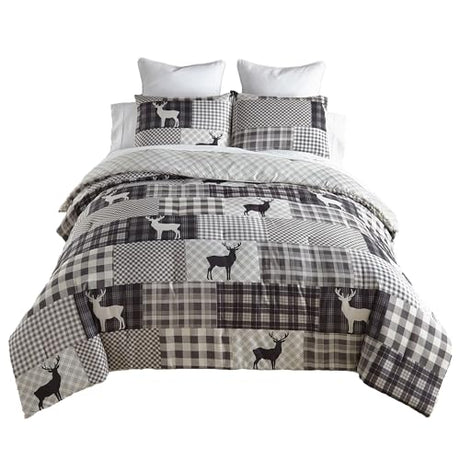 Donna Sharp Ridge Point Comforter Bedding Set - 3-Piece Queen Size Reversible Comforter Set - Includes 1 Plush Comforter and 2 Pillowcases - Machine Washable Donna Sharp