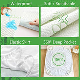 GOONIK King Mattress Protector, Breathable Bamboo Viscose Waterproof King Size Mattress Pad Cover with 6-18 inches Deep Pocket GOONIK