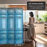 Red Lantern 6 ft. Tall Double Sided Door Print Canvas Room Divider, Fancy Door Red Lantern