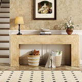 knoworld 70.9-Inch Long Console Table, Farmhouse Entryway Table with Handcrafted Line Detailing, Wood Narrow Sofa Table for Living Room, Hallway, Foyer, and Behind Couch knoworld