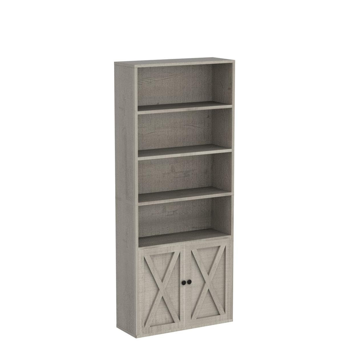 IRONCK 70-Inch Industrial Bookshelf with Doors - 6-Tier Floor Standing Storage for Home and Office IRONCK