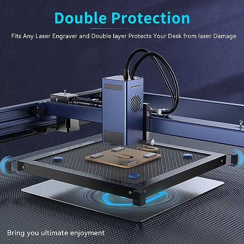 XNEONLab Honeycomb Laser Bed - 400 × 400 × 22mm Working Table with Aluminum Panel for XTool D1 /D1 Pro and Most Engraver Cutting Machine,Engraver Machine Accessories （Working Area 400 ×400 mm） XNEONLab
