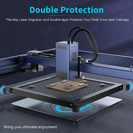 XNEONLab Honeycomb Laser Bed - 400 × 400 × 22mm Working Table with Aluminum Panel for XTool D1 /D1 Pro and Most Engraver Cutting Machine,Engraver Machine Accessories （Working Area 400 ×400 mm） XNEONLab