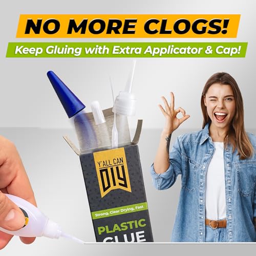 Y'allCanDiy Super Glue for Plastic 20g (.7 oz) - Heavy Duty Glue for Legos & Miniatures. Adhesive for PLA, 3D Printing, Toys, Car, ABS, PVC, DIY Kits. Compatible with Aerosol Adhesive Accelerator Y'allCanDiy