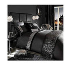 finaldeals 5 Piece Sequin Black Egyptian Cotton Duvet Cover Set Comforter Set Quilt Cover Xmas Gift Bedding Wedding Gift King Cal.King 102" x 108" finaldeals
