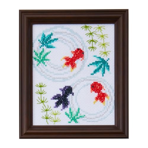 Cosmo No. 522403 Embroidery Kit, Shimmering Japanese Seasons (Summer Cooling), Finished Size: Approx. 6.5 x 5.5 inches (16.5 x 14 cm)