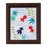 Cosmo No. 522403 Embroidery Kit, Shimmering Japanese Seasons (Summer Cooling), Finished Size: Approx. 6.5 x 5.5 inches (16.5 x 14 cm)