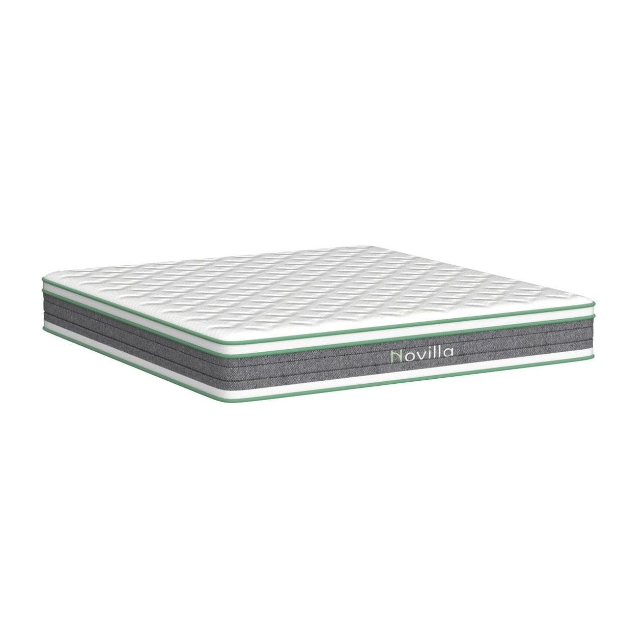 Novilla Queen Mattress, 12 Inch Hybrid Mattress in a Box, Innerspring Mattress with Gel Memory Foam for a Cool Sleep, Pressure Relief, Medium Firm Pillow Top Mattress, Groove Novilla
