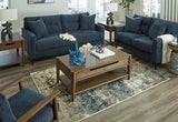Signature Design by Ashley Bixler Classic Tufted Loveseat with Removable Cushions, Blue Signature Design by Ashley