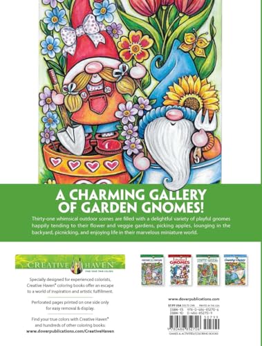 Creative Haven Garden Gnomes Coloring Book (Adult Coloring Books: Fantasy)