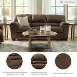 Signature Design by Ashley Bladen Faux Leather Sofa, Brown Signature Design by Ashley
