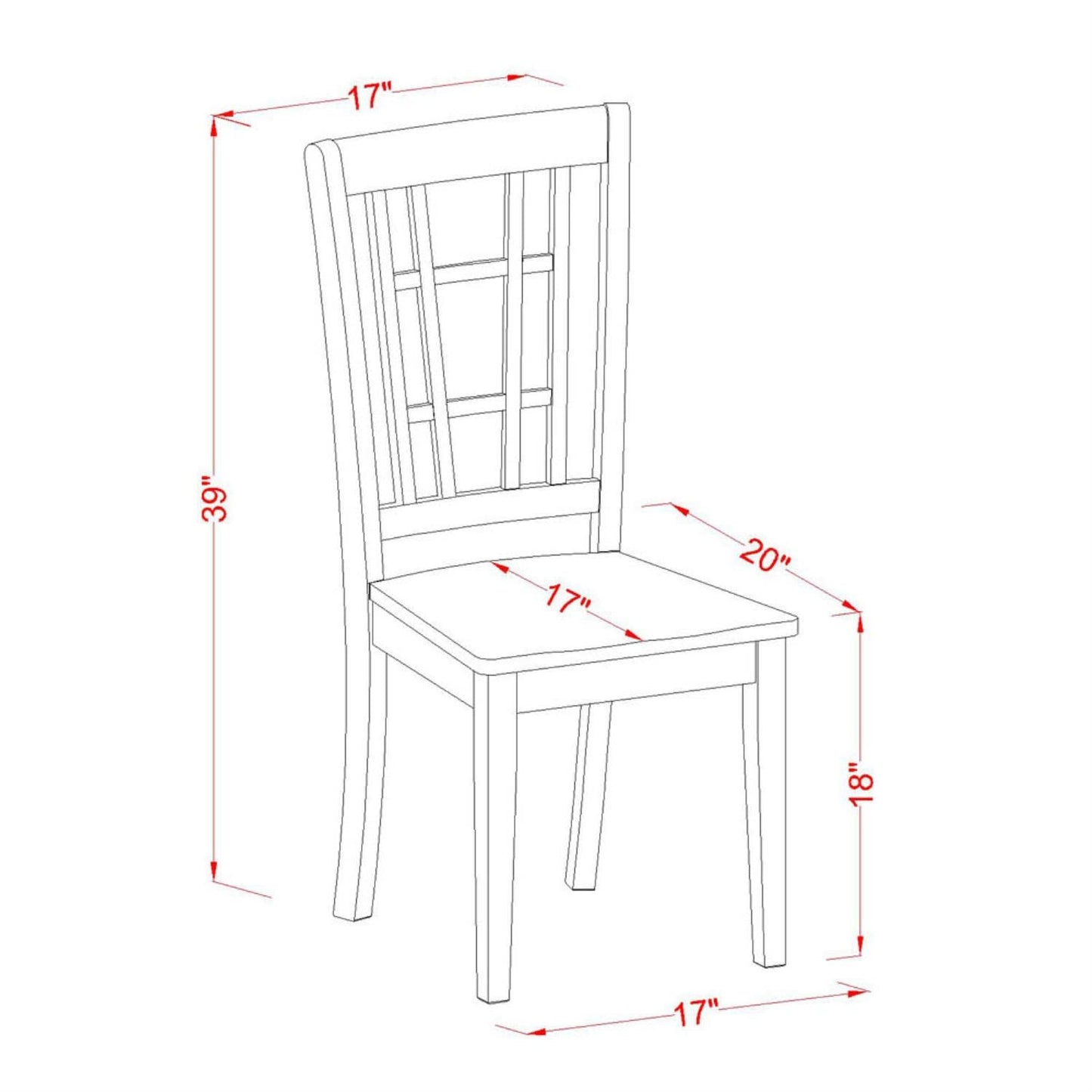 East West Furniture HLNI5-BMK-W 5 Piece Dining Room Furniture Set Includes a Round Dining Table with Pedestal and 4 Wood Seat Chairs, 42x42 Inch, Buttermilk & Cherry - WoodArtSupply