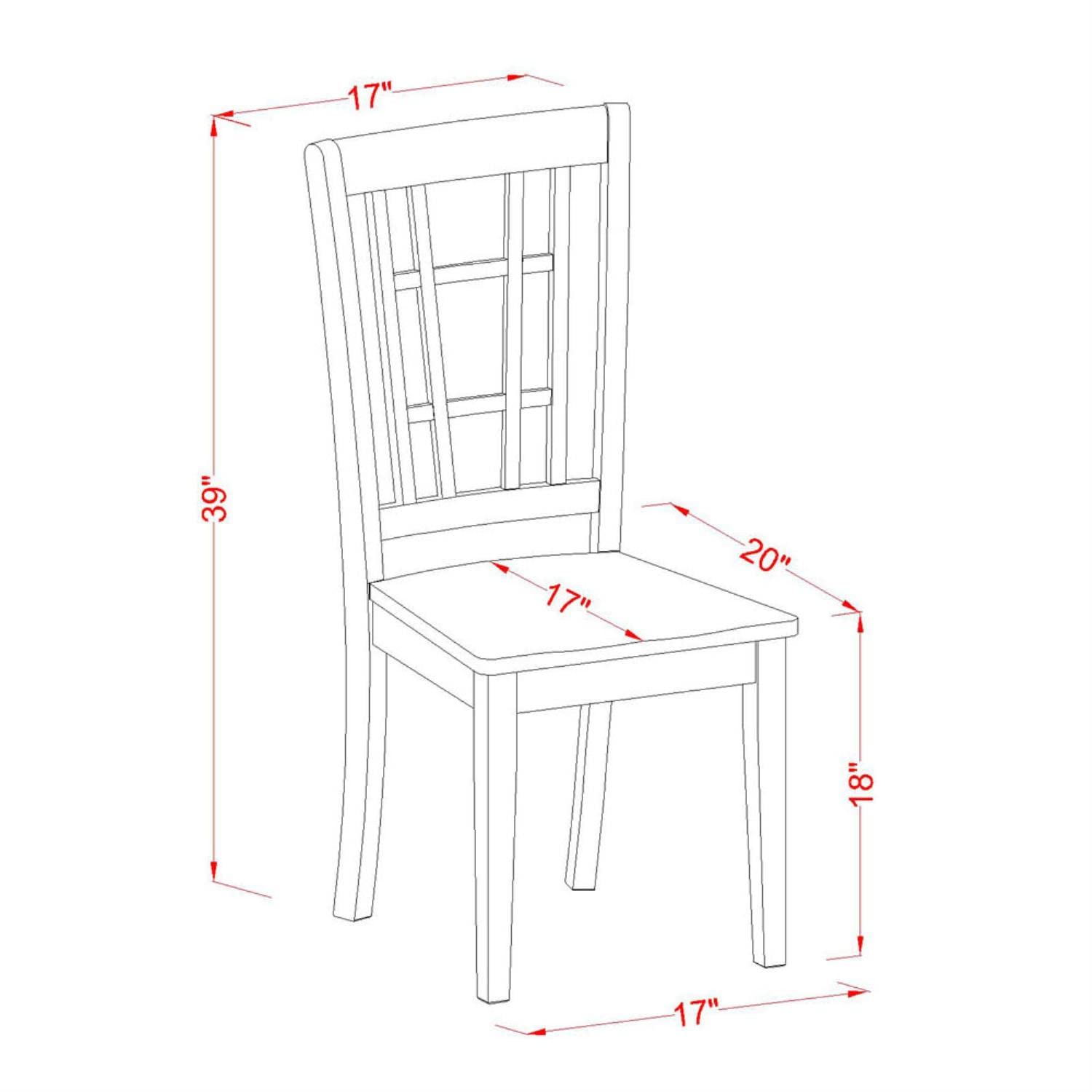 East West Furniture HLNI5-BMK-W 5 Piece Dining Room Furniture Set Includes a Round Dining Table with Pedestal and 4 Wood Seat Chairs, 42x42 Inch, Buttermilk & Cherry - WoodArtSupply