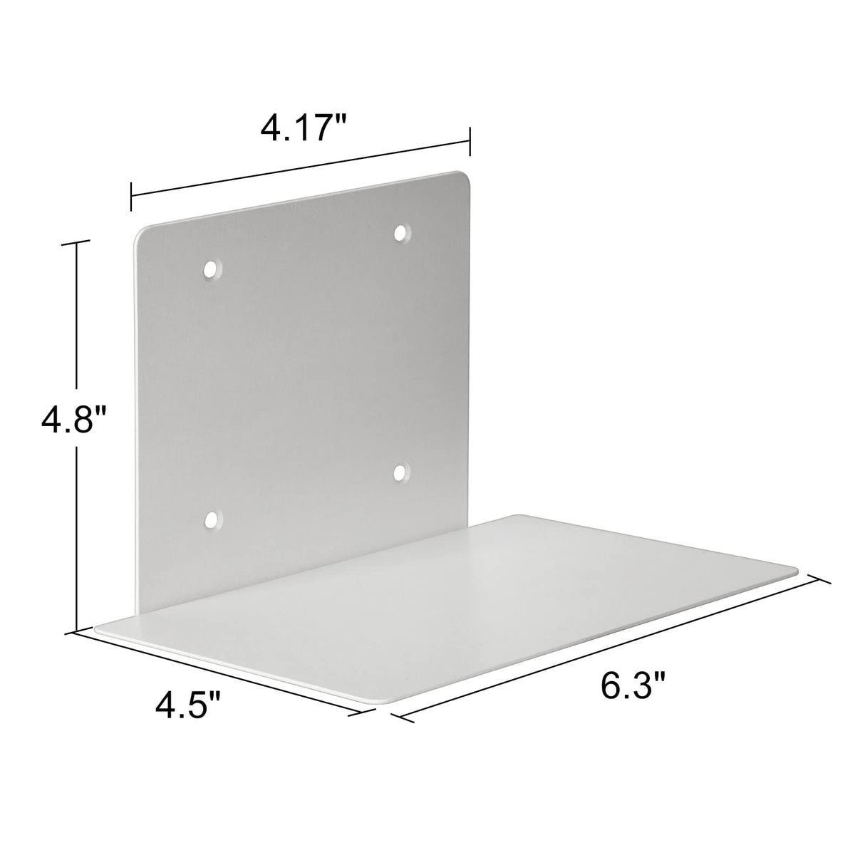 ECOSEAO Floating Book Shelves for Wall, Heavy-Duty Book Organizers, Iron Wall Mounted Shelves for Home Office Classroom Library, White Large (4) ECOSEAO