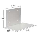 ECOSEAO Floating Book Shelves for Wall, Heavy-Duty Book Organizers, Iron Wall Mounted Shelves for Home Office Classroom Library, White Large (4) ECOSEAO