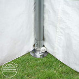 TOOLPORT Party Tent 10x30 ft Garden Tent Canopy PE 450 N Tarpaulin 100% Waterproof White TOOLPORT