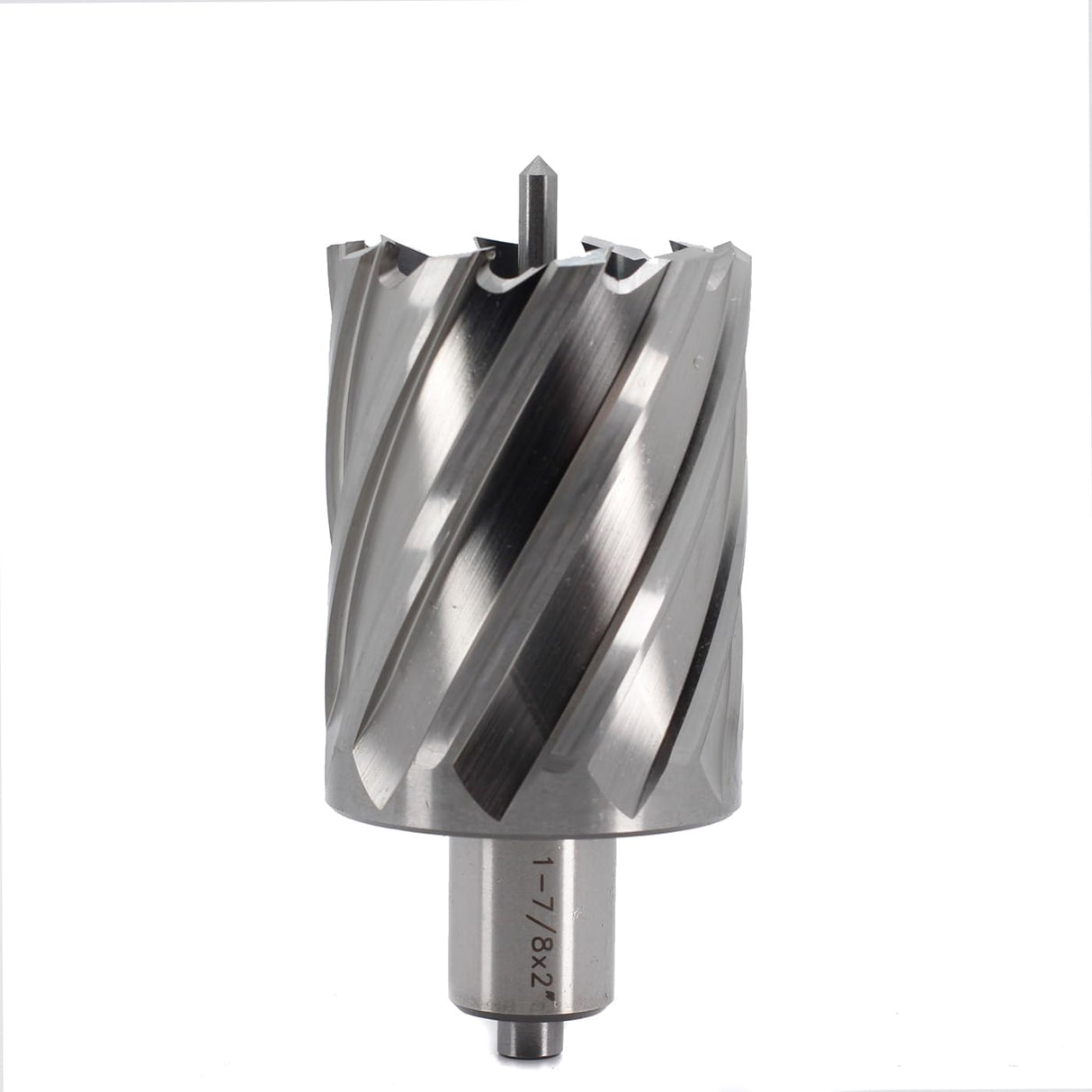 OSCARBIDE Annular Cutter 1-7/8 inch Cutting Diameter,2 inch Depth of Cut,3/4 inch Weldon Shank,2 Flat Mag Drill Bit with Pilot Pin for Magnetic Drill Press,1 Piece OSCARBIDE