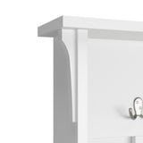 Bush Furniture Salinas Hall Tree Entryway Small Bench with Adjustable Shelves | Coat Rack with 3 Hanging Hooks and Shoe Storage, Pure White and Shiplap Gray Bush Business Furniture