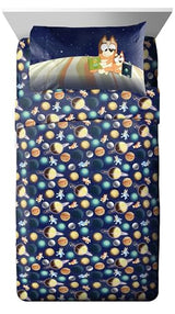Jay Franco Kids Comforter Set Includes Sheets and Pillow Covers - Soft and Cozy Bed Set for Stylish Room Decor, Blue - Bluey & Bingo, 5 Piece Twin Jay Franco