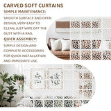 24 Pcs PVC Hanging Room Divider,Flower Carving Pattern Panels,Decorative Wall Screen Panel, Room Divider Partitions Panel Screen for Decorating Bedroom Dining Kitchen Office Studio 29 * 29cm PICKUTS