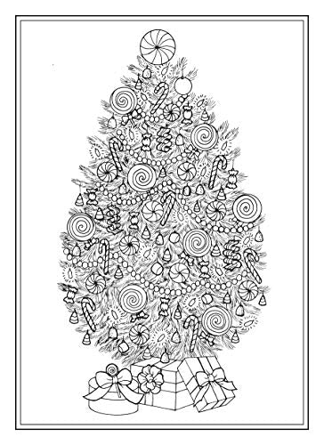 Creative Haven Christmas Trees Coloring Book (Adult Coloring Books: Christmas) Dover Publications