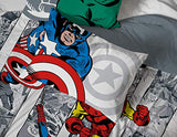 Jay Franco Kids Sheet Cartoon Set with Fitted, Flat Sheets & Pillow Cover - Ultra-Soft Bedding with Pillowcase for Room Decor, White - Avengers, 4 Piece Full Jay Franco