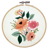 DUTCH STITCH BROTHERS Wildflower Embroidery Starter Kit with Pattern and Instructions. Stamped Embroidery Kits with Embroidery Clothes with Pattern. 6" Embroidery Hoop