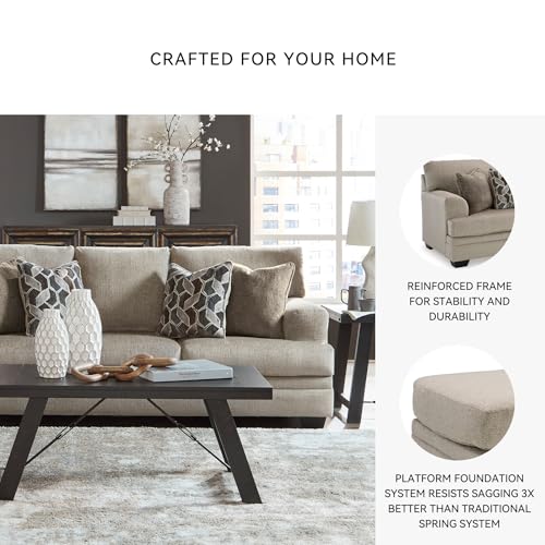 Signature Design by Ashley Stonemeade Casual Sofa with 4 Toss Pillows, Light Brown Signature Design by Ashley