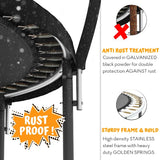 JUMPZYLLA Trampoline Outdoor 8FT 10FT 12FT 14FT 15FT 16FT with Enclosure and Ladder, ASTM Approved Recreational Trampolines for Kids and Adults, Anti-Rust Coated Frame JUMPZYLLA